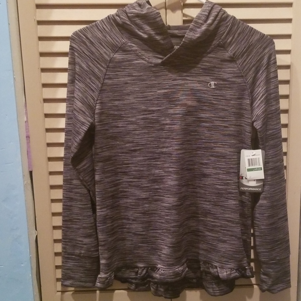Champion performance grey long sleeve kids